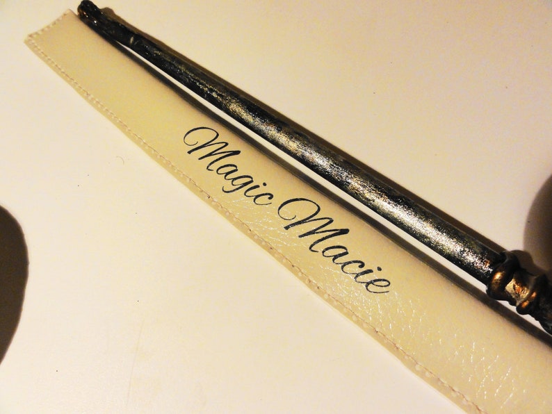 Magic Wand Gold and Black Fairy Wand Wizard Wand Wood Wand image 8