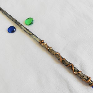 Magic Wand Gold and Black Fairy Wand Wizard Wand Wood Wand image 3