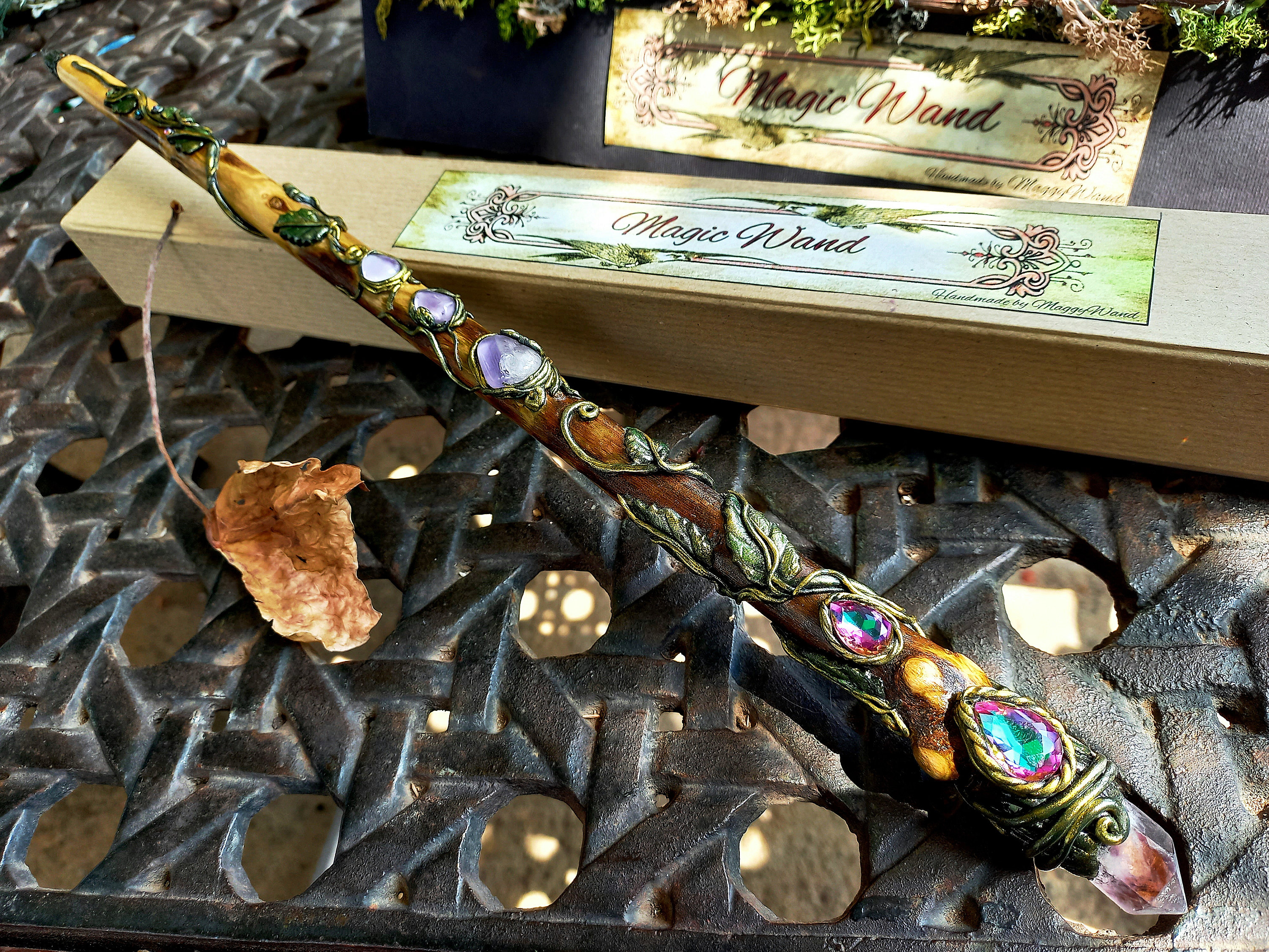 Fairy Pen Wizard Pen Magic Wand Pen Amethyst Crystal Pen Clay Pens