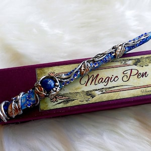 Pen, Magic Wand Pen, Lapis Lazuli Stone, Witch Pen, Shaman Tool