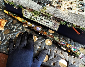 Magic Wand Pen With Amethyst Crystals Witch Altar Tool