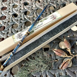 Magic Wand Blue and Gold Cosplay Magic Wand Witches Wand Party image 8