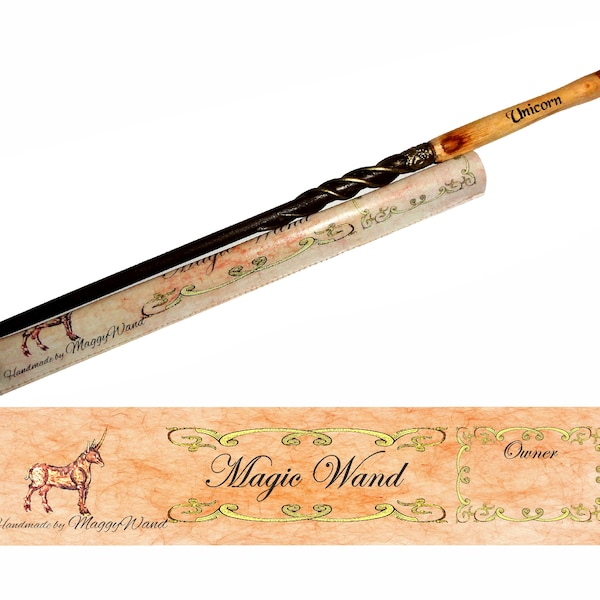 Magic Wand Personalized Holster Unicorn Wood Custom Magical Stick