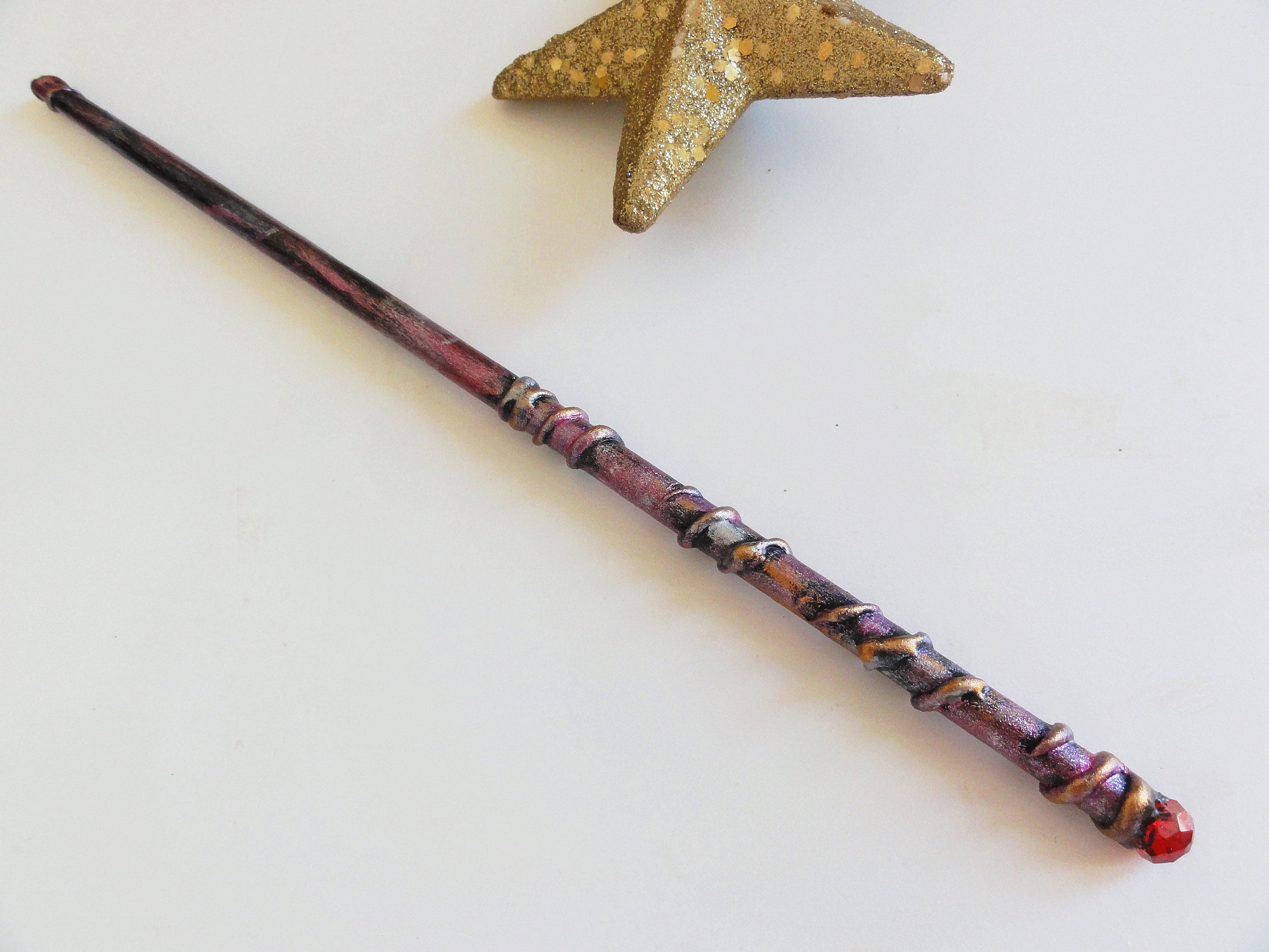 Zauberstab Rosa und Gold Holzstab. Prinzessinnenparty. Rosa Etsy