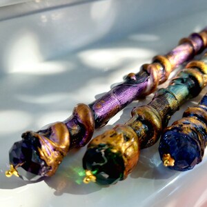 Magic Wand Blue and Gold Cosplay Magic Wand Witches Wand Party image 7