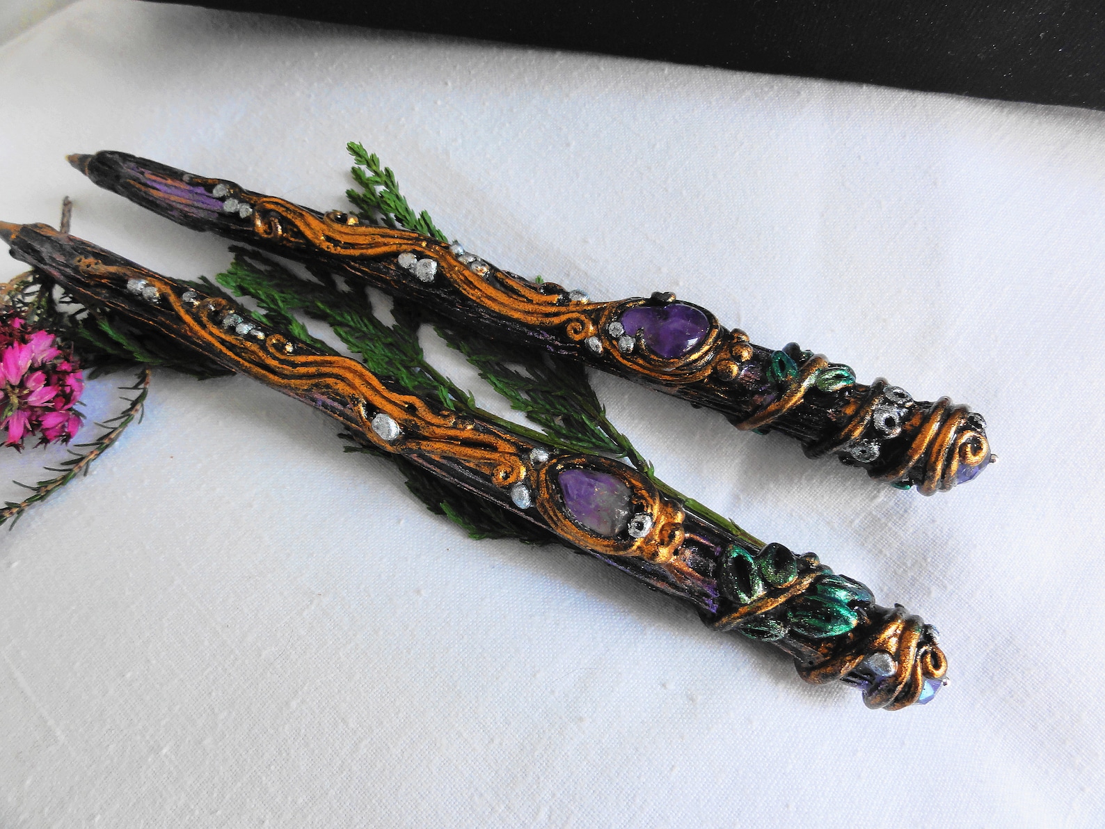 Magic Pen Amethyst Gemstone Crystal Pen Written Magic Pen Etsy