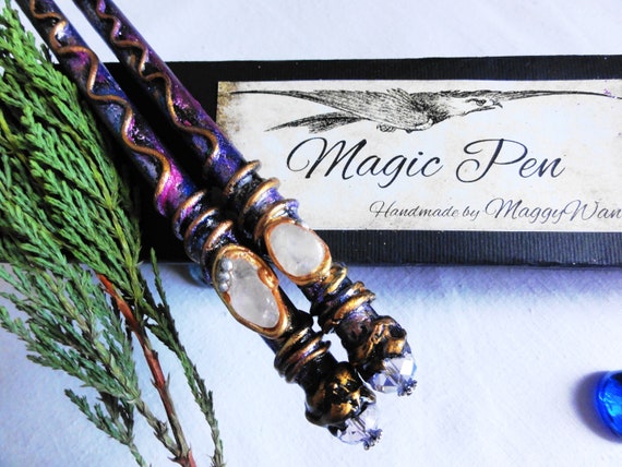Rose Quartz Magic Pen Written Tools Princess Pencil Willow Pens Magical  Handmade Pen 