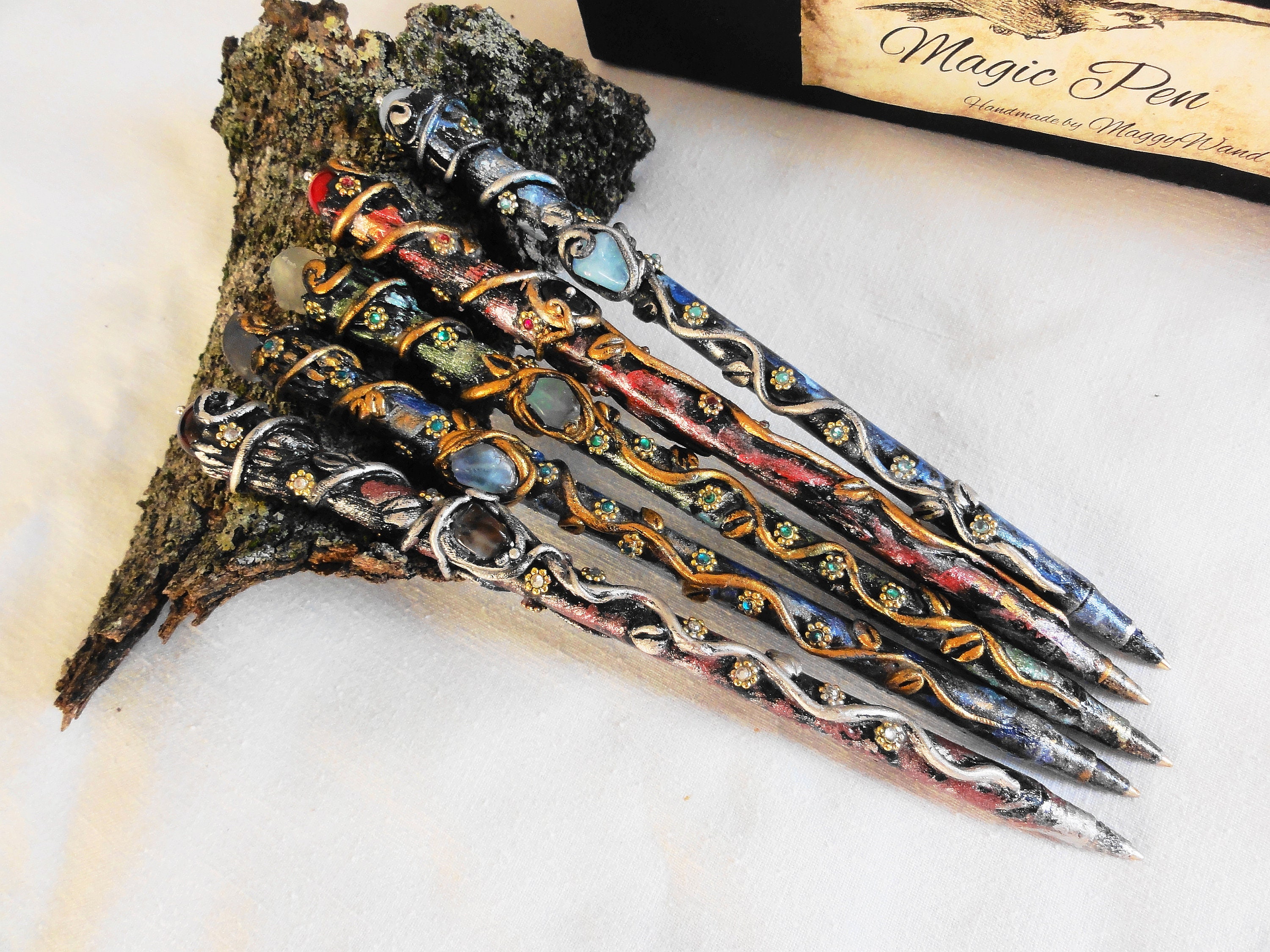 Magic Wand Pen Choose Magic Pen Gemstone Pen Witchy Etsy