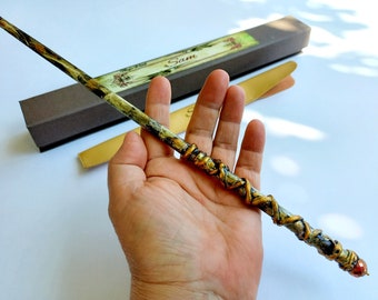 Magic Wand Gold and Black, Magician Tools, Handmade