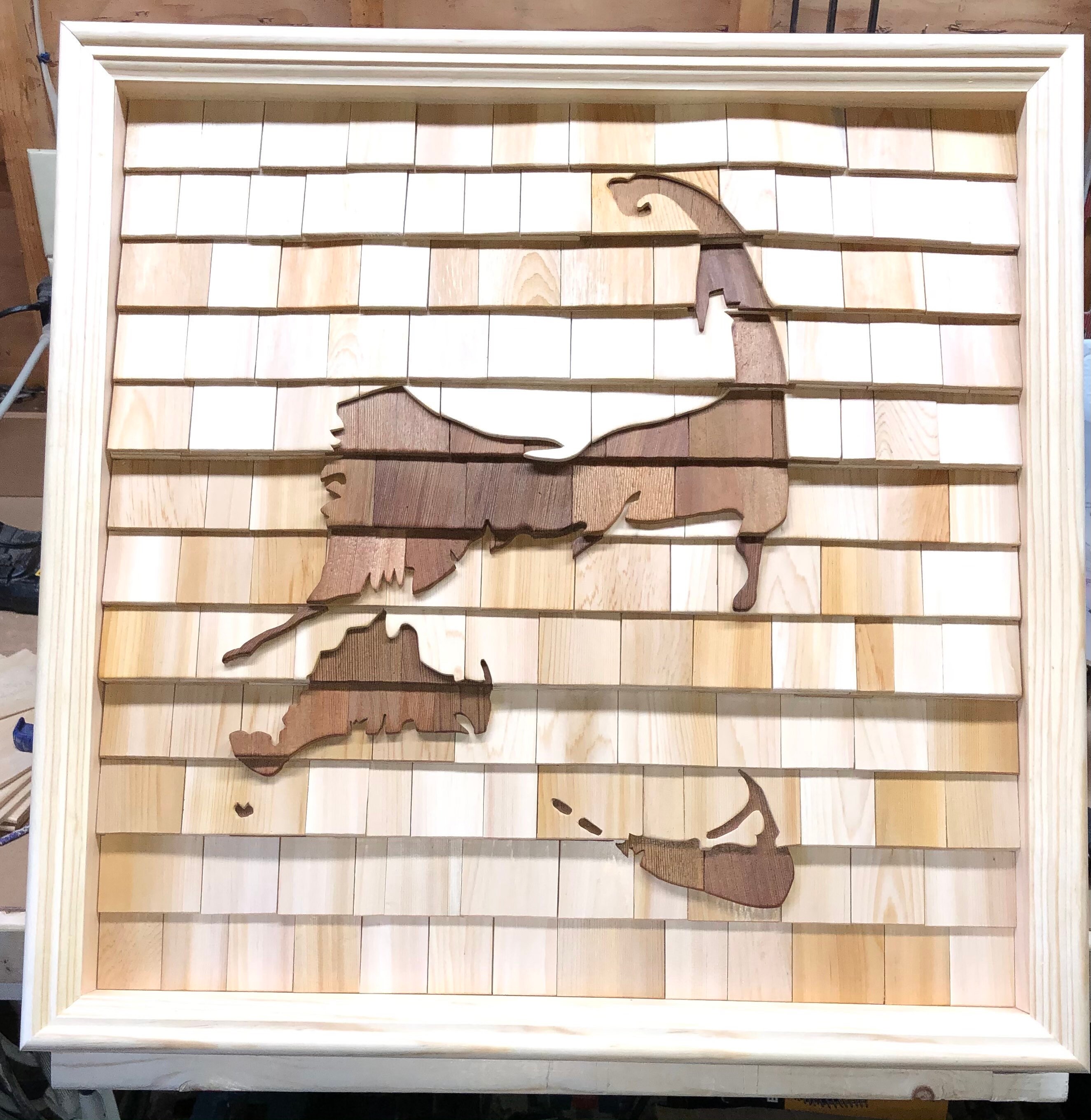 Mosaic shingle art Etsy