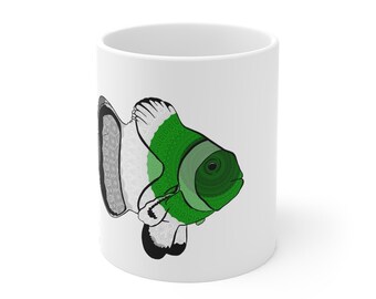 Aromantic Pride-mugg [Aro Pride-mugg med flaggmönster och fisk]