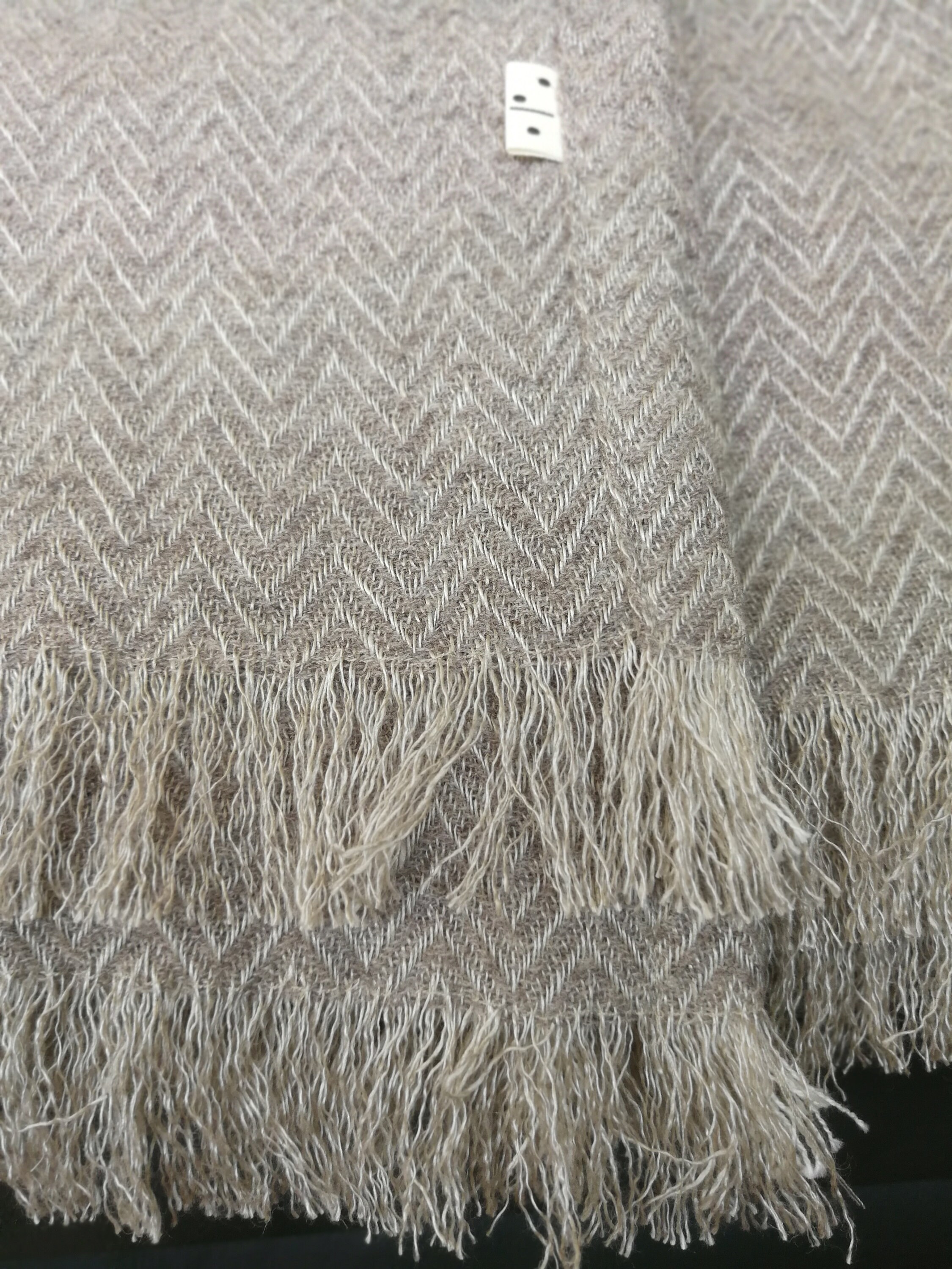 Linen Wool Throw Blanket Linen Bedspread Herringbone Weaving Etsy