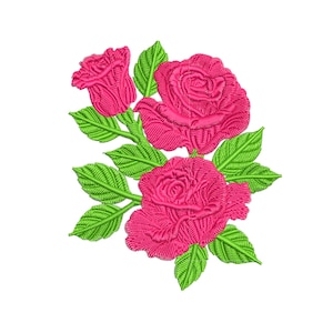 Rose flower, blooming rose embroidery design files