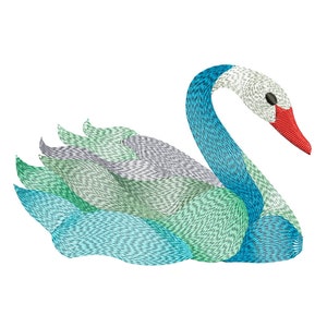 Swan embroidery design files