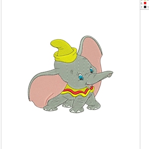 Elephant. Movie Inspired Machine Embroidery Design.