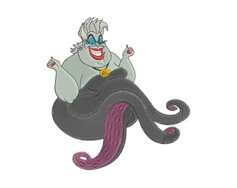 The Little Mermaid inspired. Embroidery design files. Sea witch