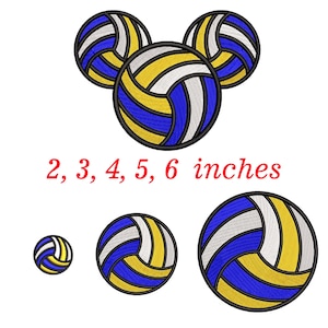Volleyball, embroidery design. Machine embroidery design. 3 volleyballs. Sports embroidery. Instant Download