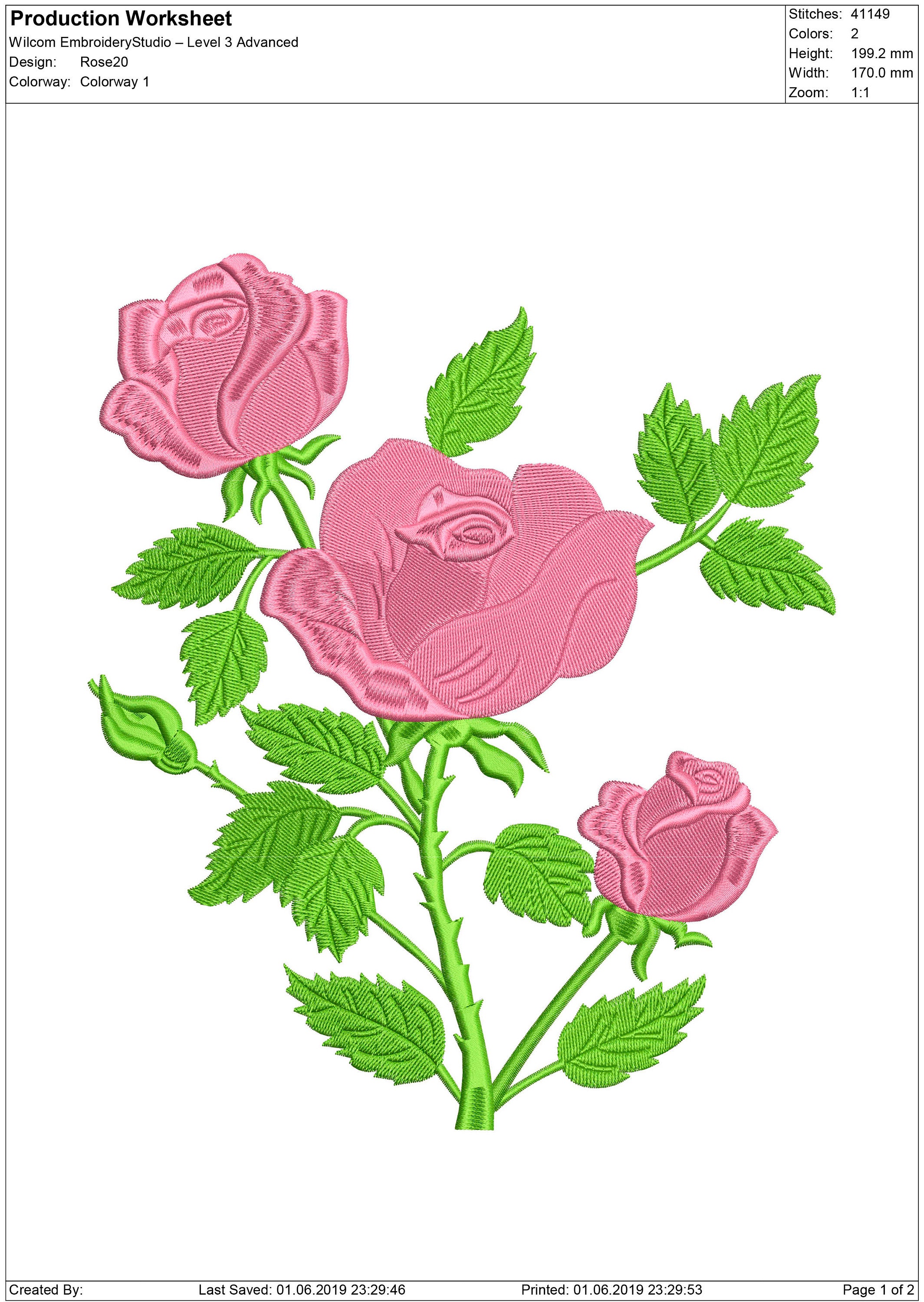 Rose Flower Blooming Rose Embroidery Design Files Etsy