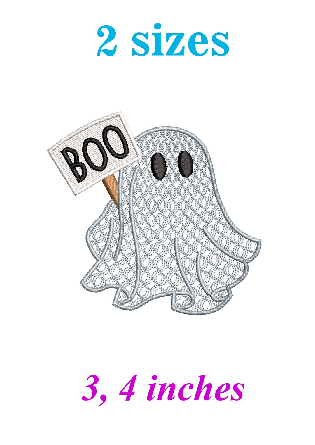 Ghost Embroidery Design Lace Ghost Machine Embroidery File Etsy