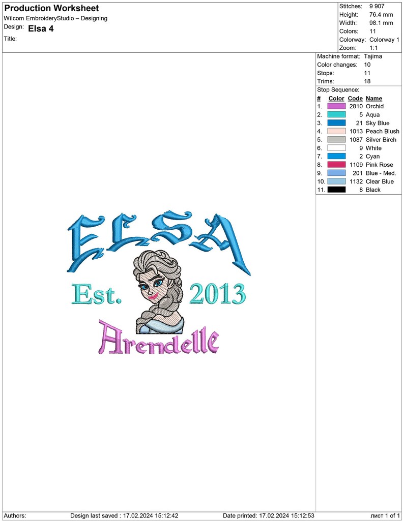 Elsa Text Machine Embroidery Design File. Abstract Princess Elsa Logo. Frozen ...