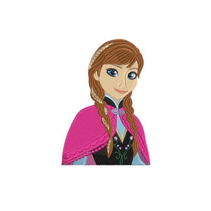 Frozen  inspired. Princess Anna inspired. Machine embroidery design file. Different sizes.