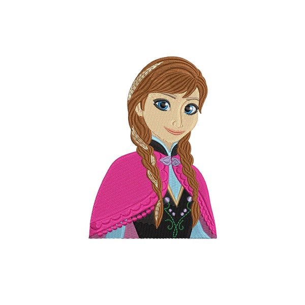 Frozen  inspired. Princess Anna inspired. Machine embroidery design file. Different sizes.