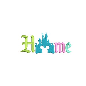 Happiest Place on Earth Park inspired. Home. Machine Embroidery Design. Magical Park.