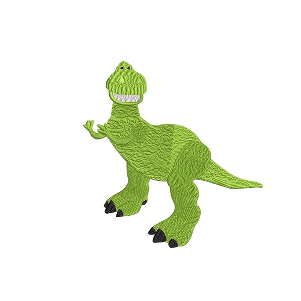 Toy dinosaur Rex Toy Story inspired. Machine Embroidery Design.