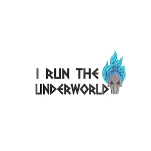 Hades From Hercules Inspired Machine Embroidery Design. I Run the Underworld