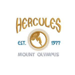 Embroidery design files. Hercules Inspired. Abstract Hercules Logo. Hercules Medallion inspired