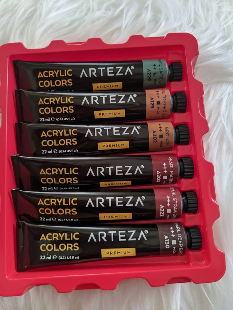 Arteza Premium Metallic Acrylic Paint includes Golds/silvers Etsy