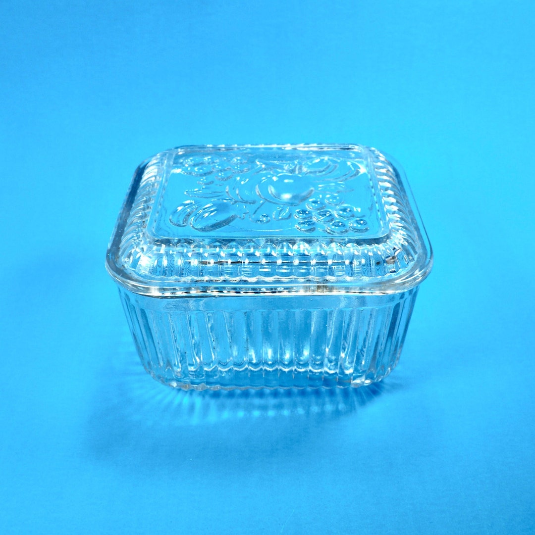 Vintage Refrigerator Box Anchor Hocking Glassware Storage Etsy