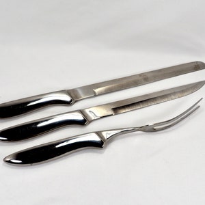3-Piece Carving Set Stainless Steel Made in Japan 2 Knives and 1 Fork