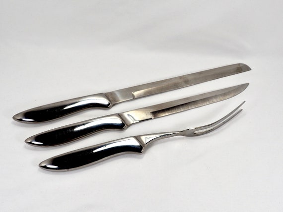 3-piece Carving Set Stainless Steel Made in Japan 2 Knives and 1 Fork 