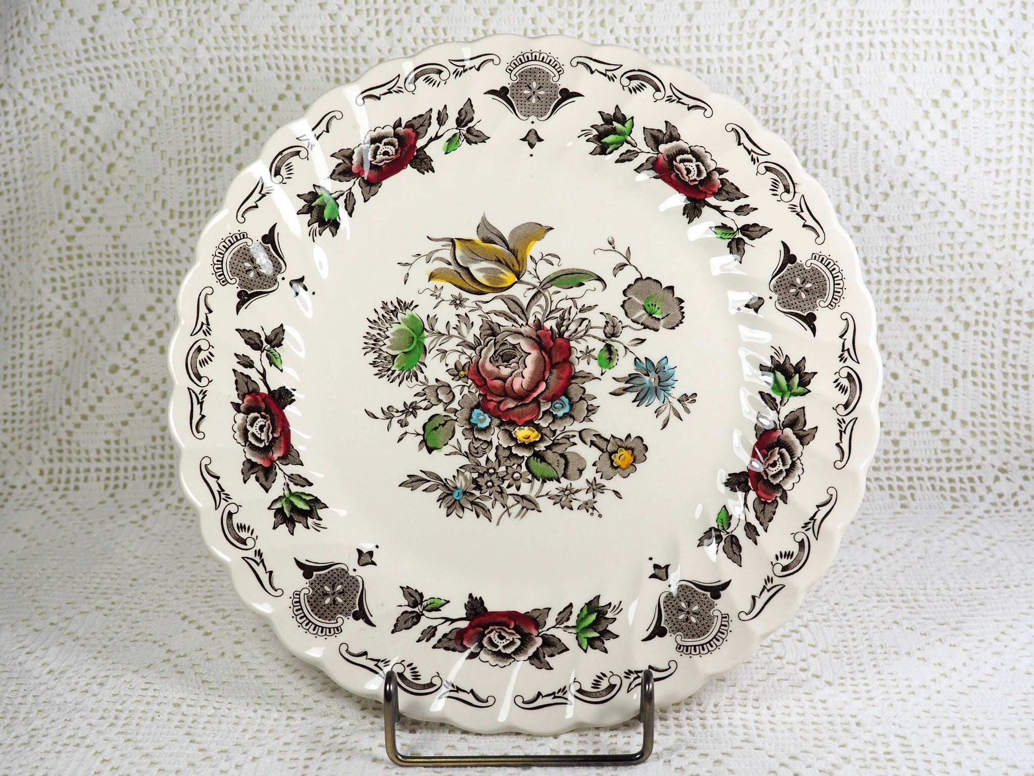 Myotts Staffordshire England bouquet Pattern Dinner Plate Etsy