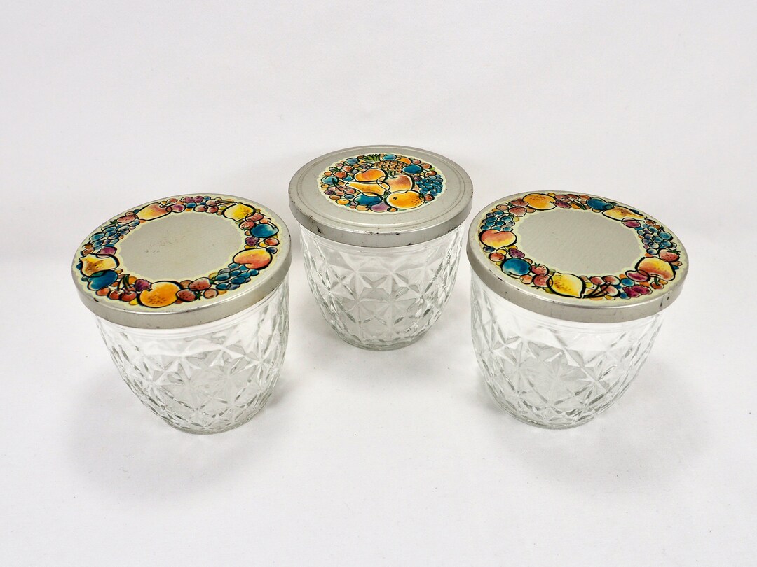 Vintage Ball Quilted Crystal Jelly Jars With Lids Made in USA Etsy