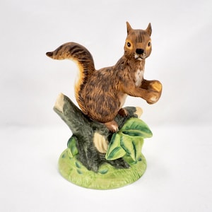 Ceramic Squirrel Figurine: Angeline Originals Woodland Decor