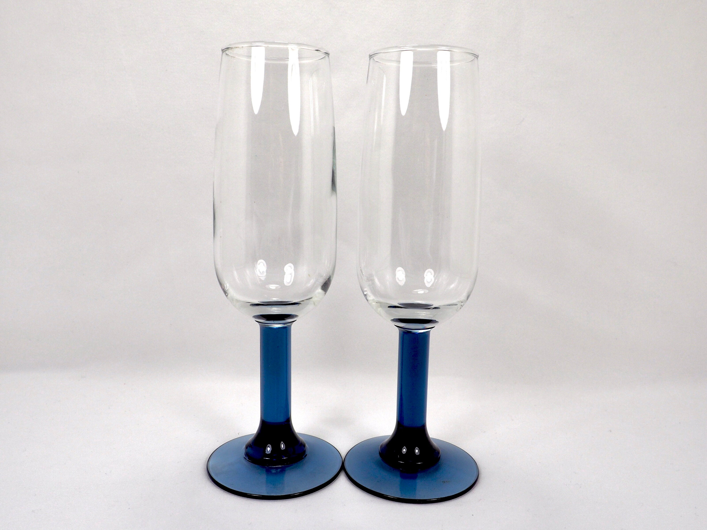 Modern Flutes Set of 2 Blue