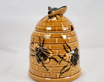 Vintage Honey Pot with Honey Bee Design