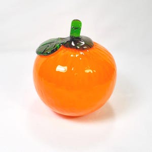 Vintage Art Glass Fruit Orange Hand Blown Decor