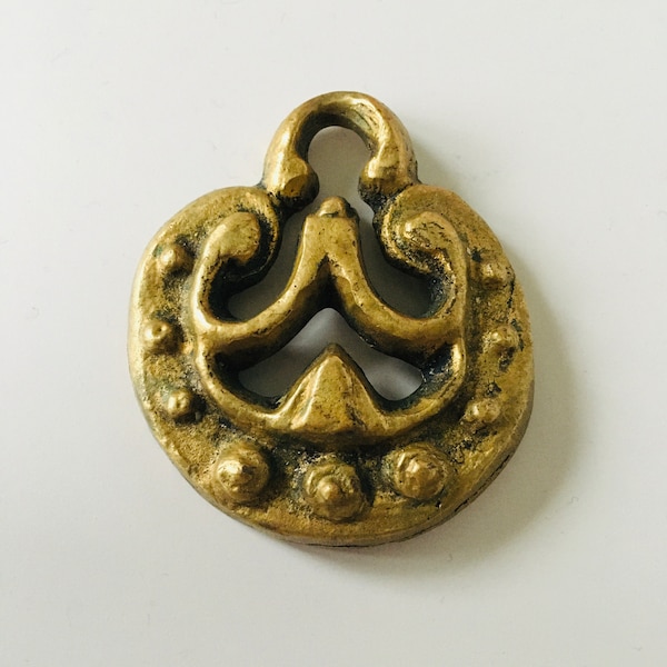 Vintage bronze pendant hanger by YVONNE TINDAS