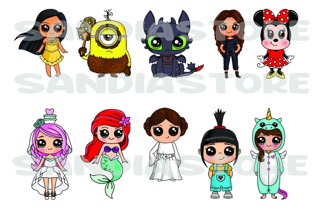 Diferentes personajes de dibujos animados y películas - Etsy México Diferentes personajes de dibujos animados y películas - Etsy México