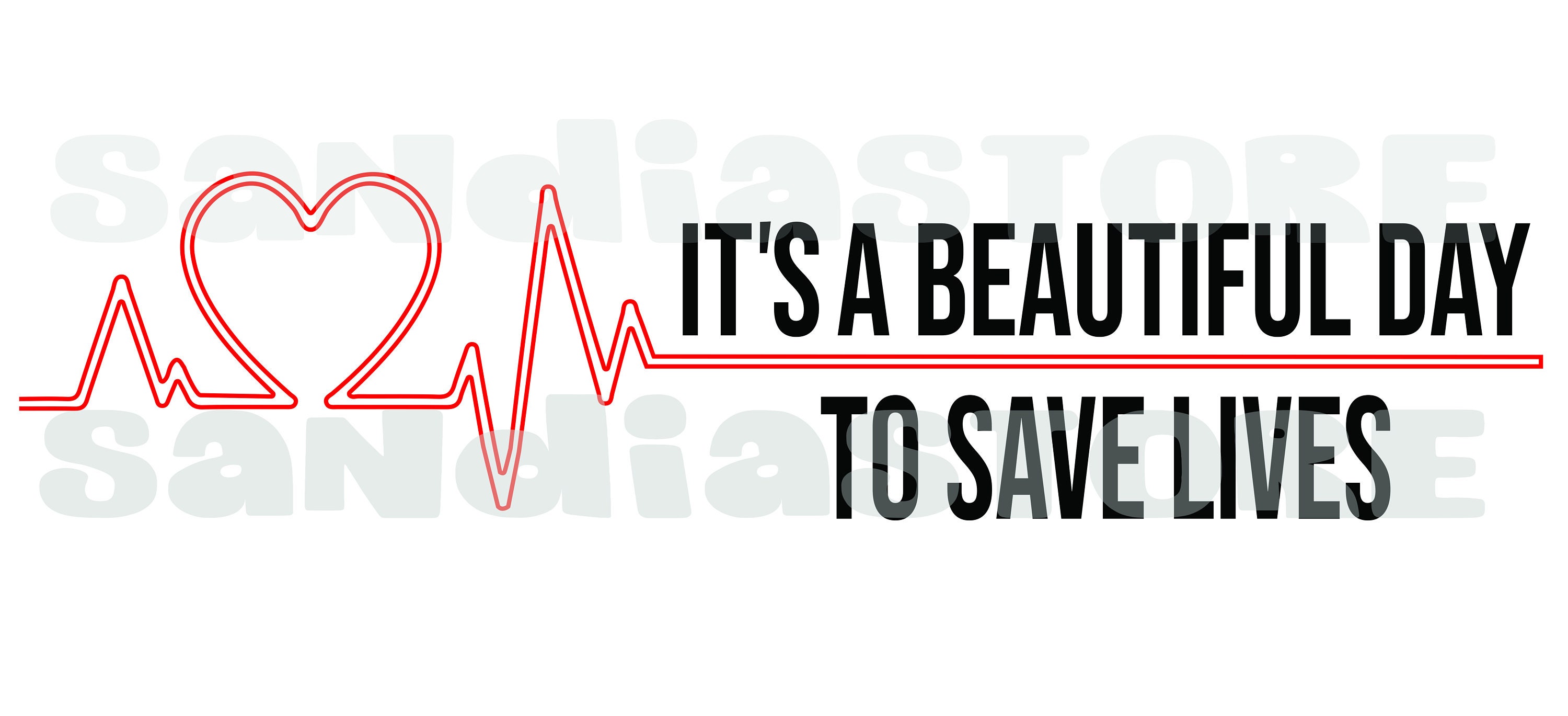 Grey's Anatomy It's A Beautiful Day To Save Lives Its a beautiful day to save lives grey anatomy SVG JPG | Etsy