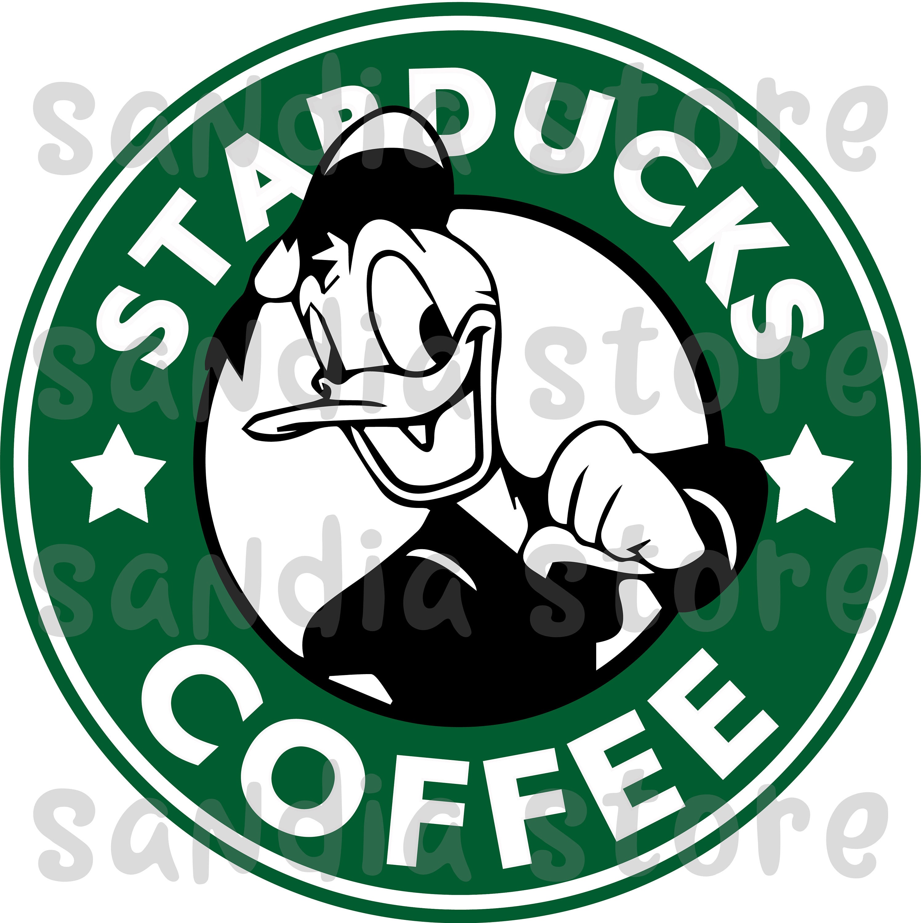 Diagnostiseren Aquarium diepte Star Ducks Coffee Starbucks Donald Duck | Etsy