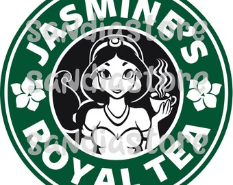 jasmines royal tea, starbucks, princess, jasmine SVG