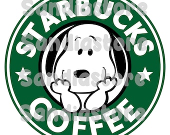 starbucks coffee snoopy style, SVG, eps, ai, png, jpg
