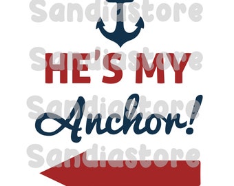 Es mi ancla, ella es mi vela SVG, ai, eps, png, pareja de amor, novio y novia, camisetas de partido