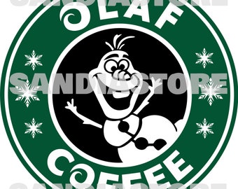 Olaf Coffee, frozen, starbucks, svg