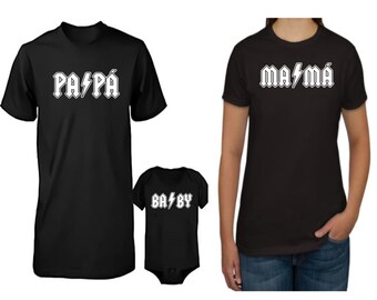 family rocks design papa mama baby svg png jpg