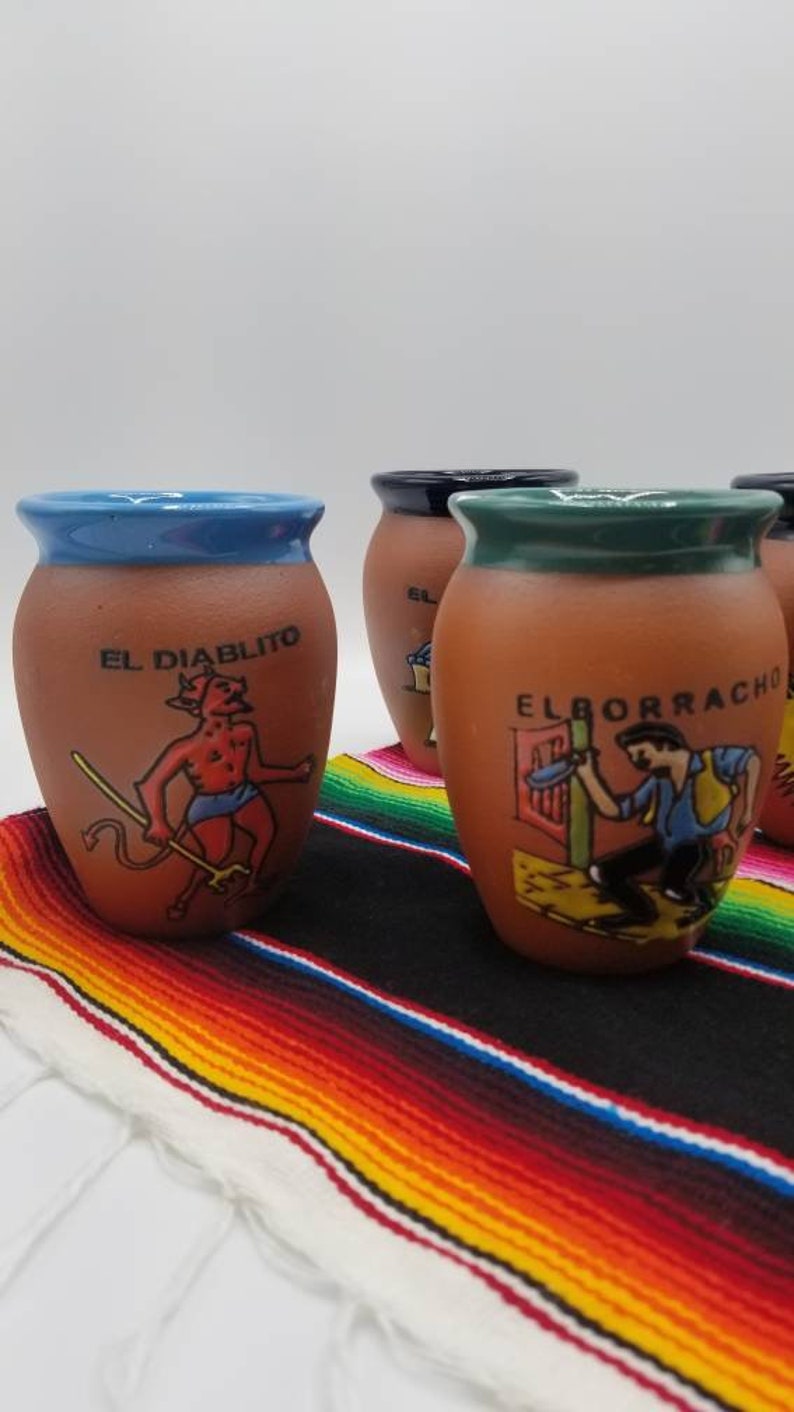 Cantarito de barro loteria Jarritos. Cantaritos. Cantaritos Etsy